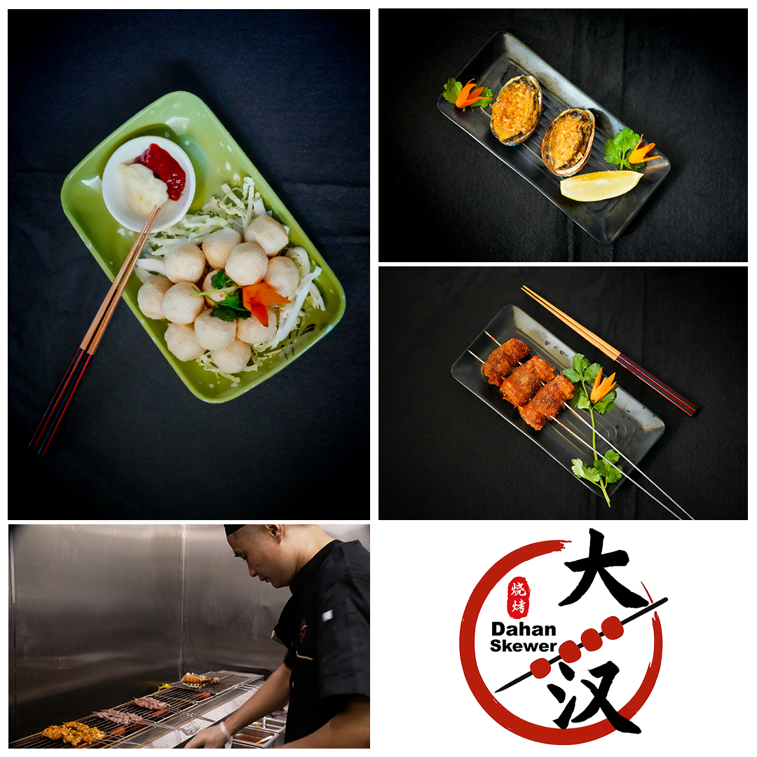 images of food from Dahan Skewer and Chef preparing food